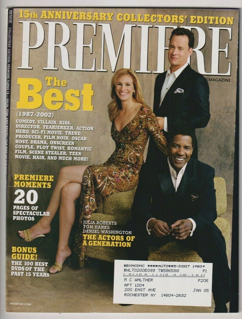 Premiere Mag Julia Roberts Denzel Washington October 2002 102319nonr