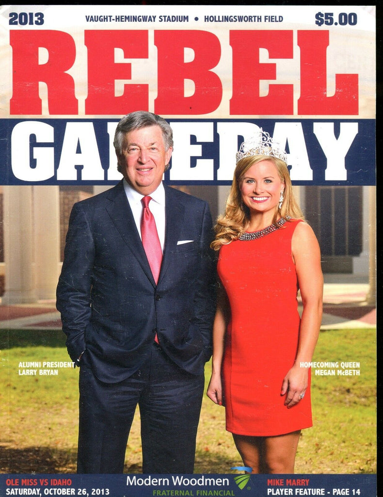 2013 Rebel Gameday Magazine Ole Miss vs. Idaho October 26 2013 EX 010217jhe