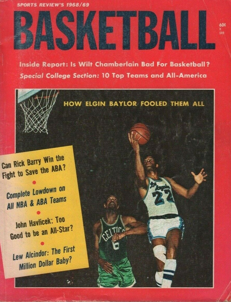 Sports Review Basketball 1968 -69 Elgin Baylor Wilt Chamberlain ABA 051619DBE