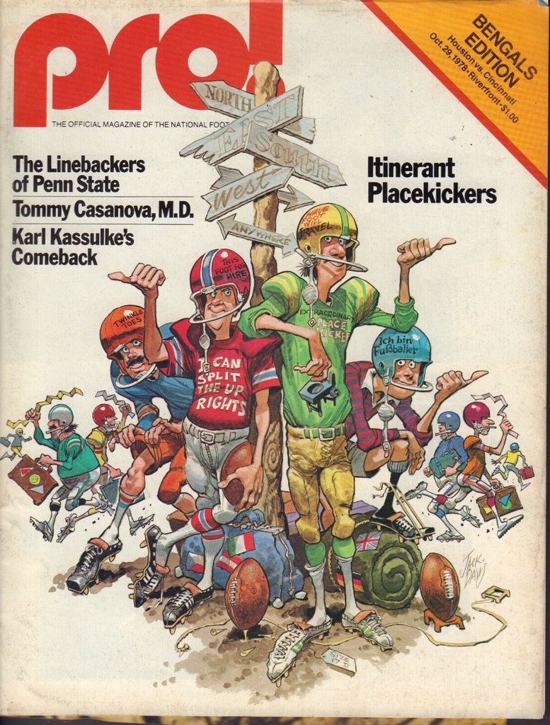 Pro! Magazine October 29 1978 Bengals vs. Oilers Placekickers 101217nonjhe