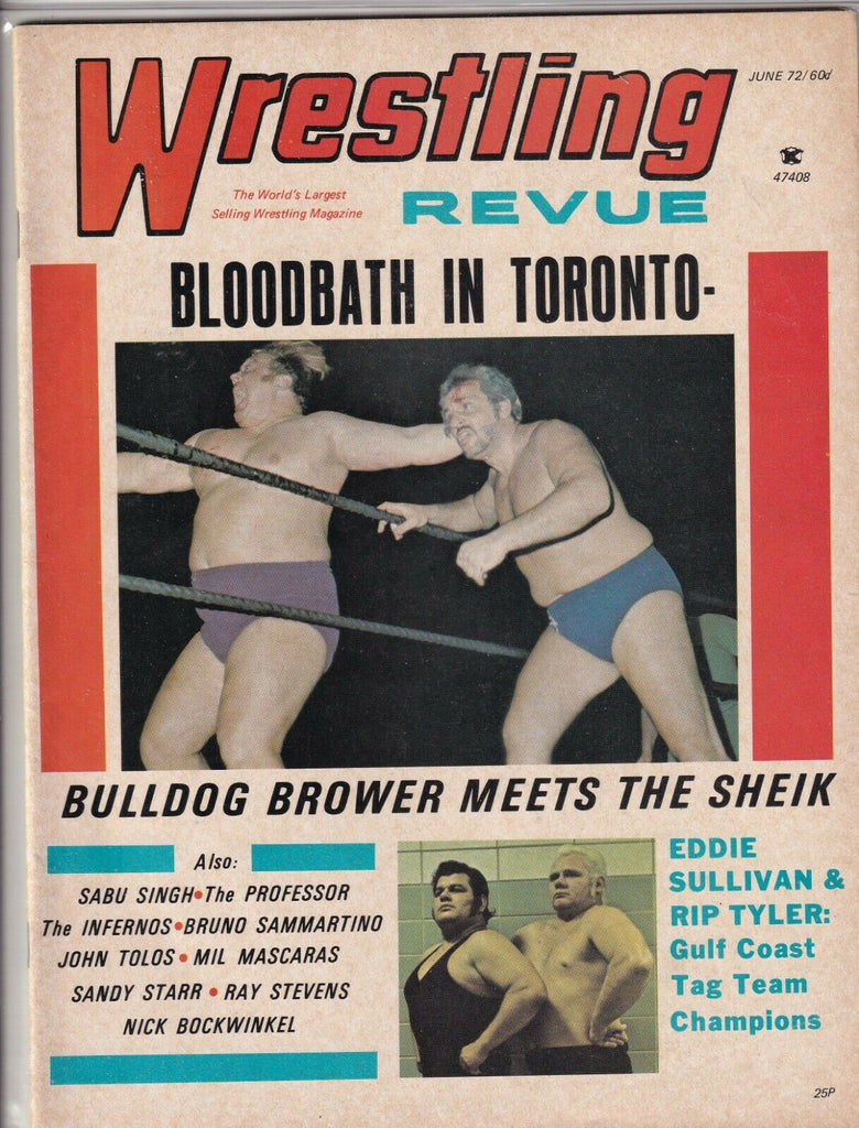 Wrestling Revue Magazine Bulldog Brower Eddie Sullivan June 1972 061019nonr