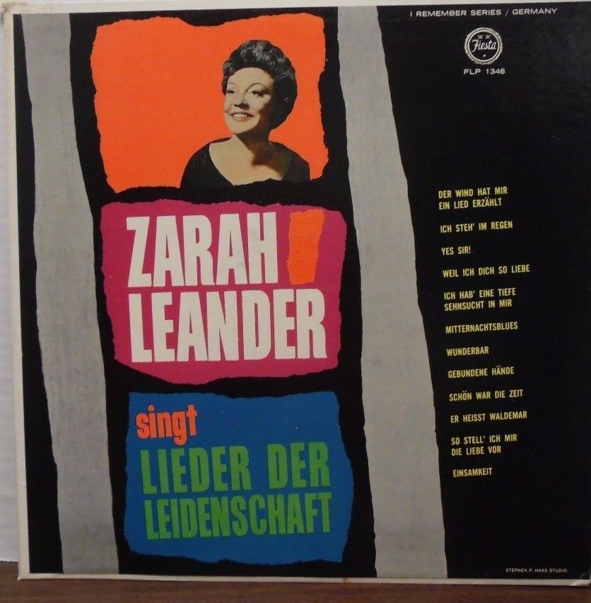 Zarah Leander Singt Lieder Der Leidenschaft 33RPM FLP 1346 121116LLE