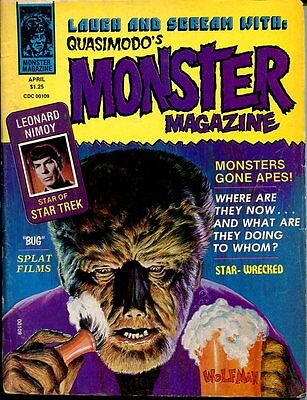 Monster Magazine Quasimodo's Monster mag April 1976 Wolfman Universal Monsters