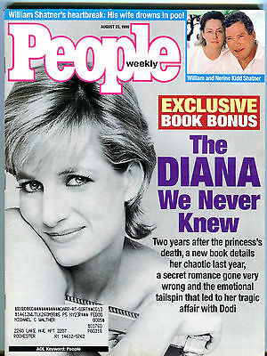 People Magazine August 23 1999 Princess Diana William Shatner EX 012116jhe