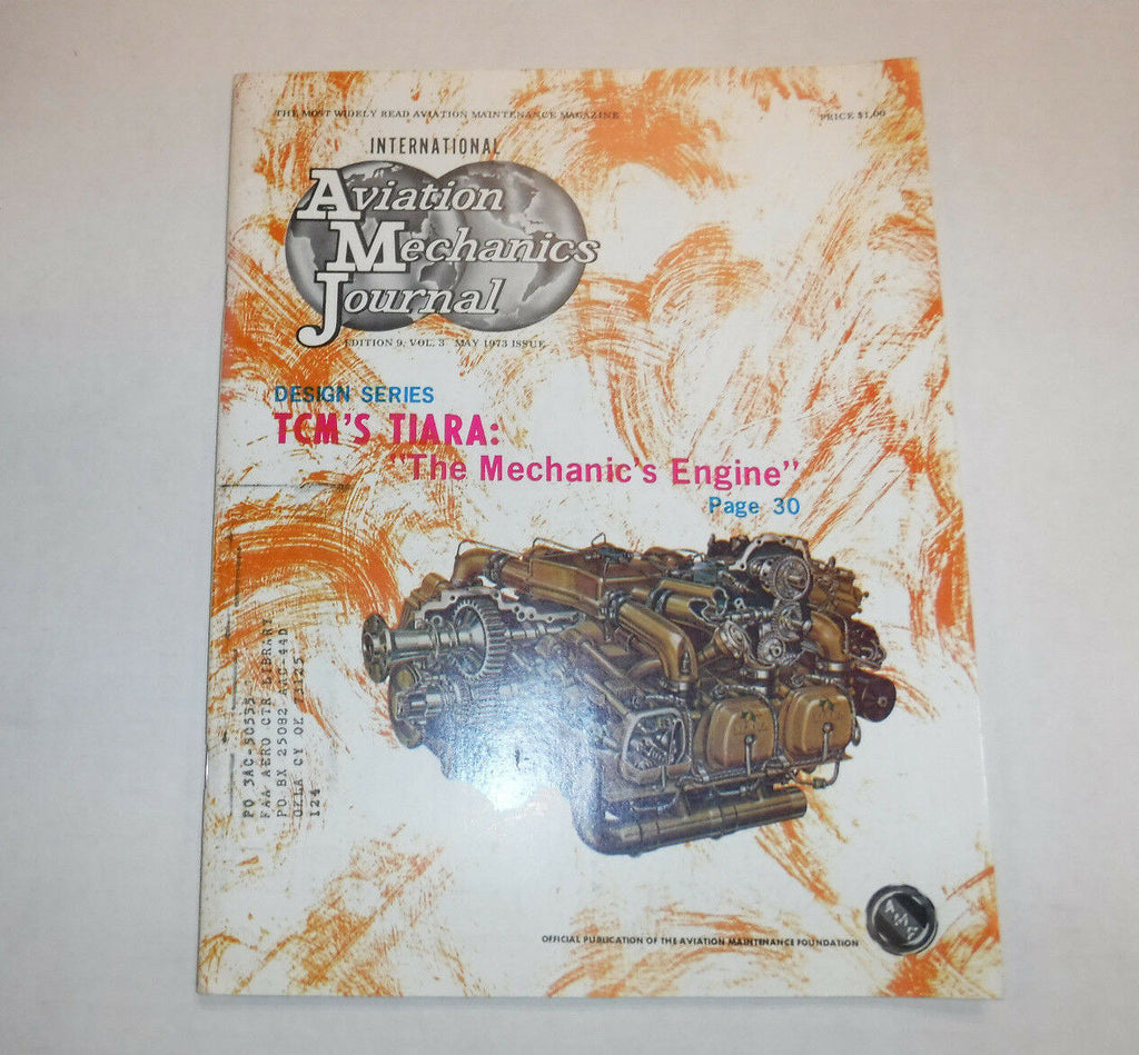 Aviation Mechanics Journal Magazine TCM's Tiara May 1973 FAA 110816R