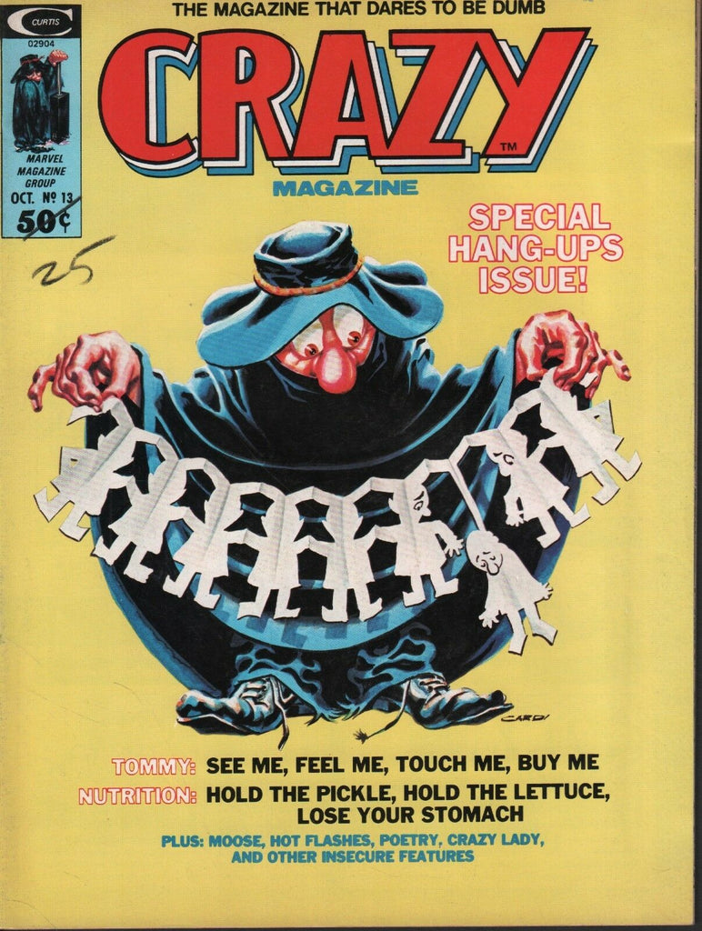Crazy Magazine Magazine October 1975 hangups Special Curtis Mag 061218DBE