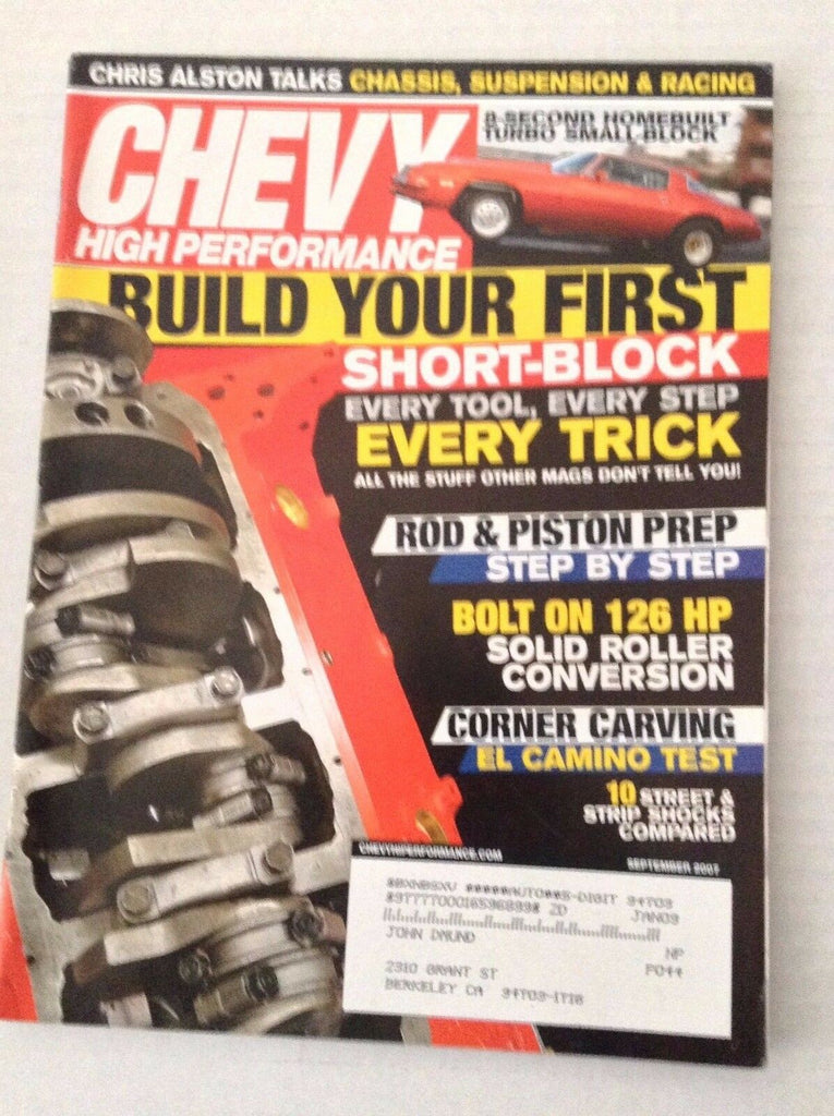 Chevy High Performance Magazine Short-Block Tricks September 2007 030317NONRH