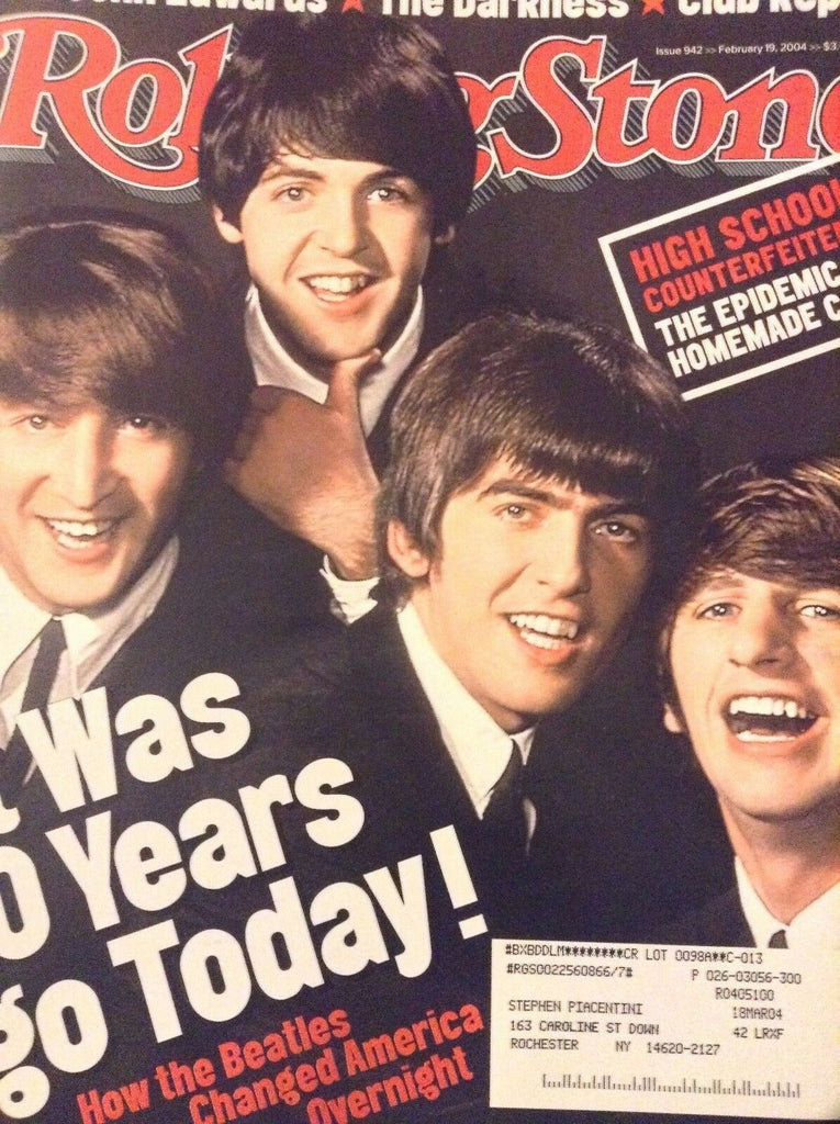 Rolling Stone Magazine The Beatles February 19, 2004 112918nonrh