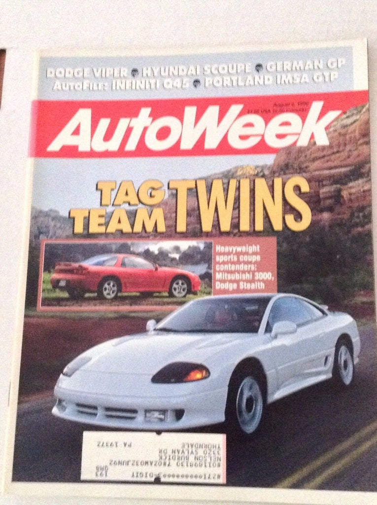Autoweek Magazine Mitsubishi 3000 August 6, 1990 011617rh