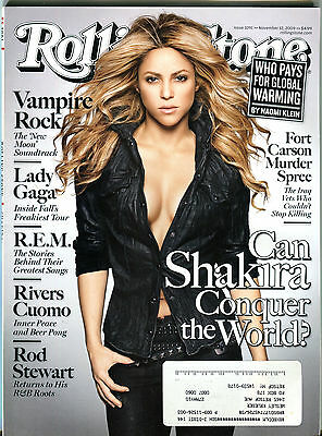 Rolling Stone Magazine November 12 2009 Shakira Lady Gaga w/ML EX 032216jhe