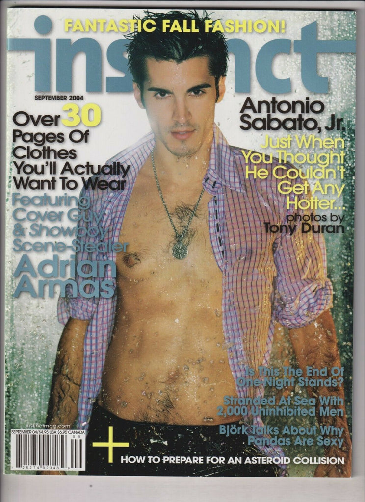 Instinct Gay Interest Antonio Sabato Jr. Tony Duran September 2004 030420nonr