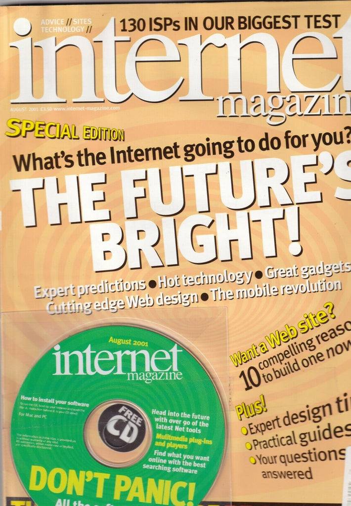 Internet Magazine The Future's Bright August 2001 090319nonr