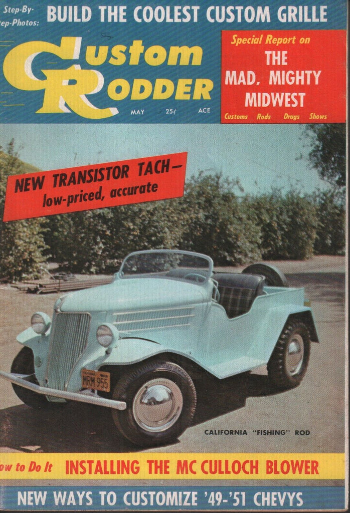 Custom Rodder Vintage Magazine August 1958 California Fishing Rod 121518AME