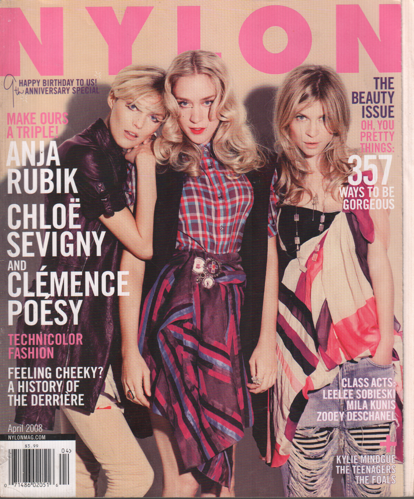 Nylon April 2008 Anja Rubik Chloe Sevigny Kylie Minogue 041320DBE