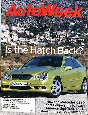 AutoWeek Magazine March 5 2001 Mercedes C230 Hatchback EX 012916jhe