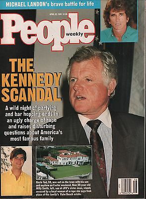 People Weekly April 22 1991 Ted Kennedy, Michaels Landon VG 012916DBE