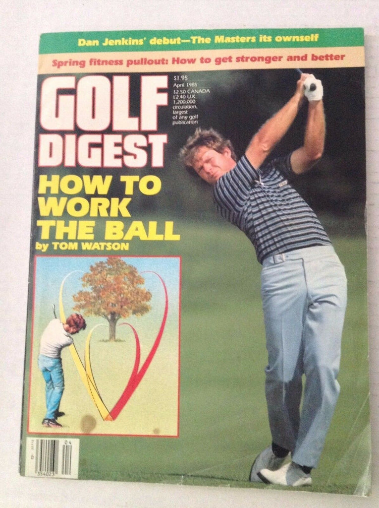 Golf Digest Magazine How To Work The Ball Tom Watson April 1985 020717RH