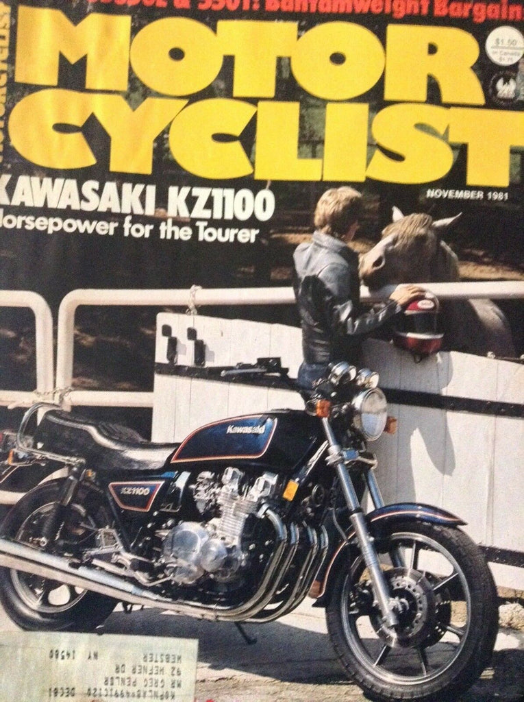Motor Cyclist Magazine Kawasaki Kz1100 November 1981 121318nonrh