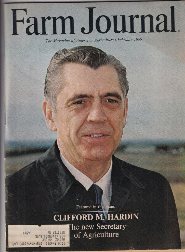Farm Journal Mag Clifford Hardin New Secretary Of Agro February 1969 082819nonr