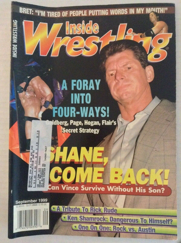 Inside Wrestling Vince McMahon Goldberg Rick Rude September 1999 032719nonrh
