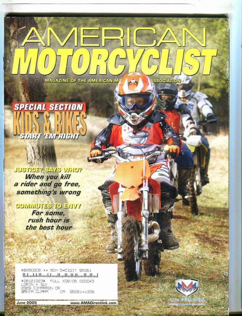American Motorcyclist Magazine June 2005 Kids & Bikes EX w/ML 050117nonjhe