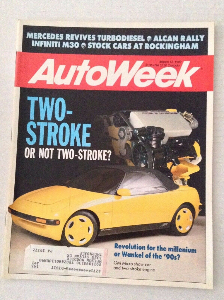 Autoweek Magazine GM Micro Show Car Mercedes Turbodiesel March 12, 1990 020617RH