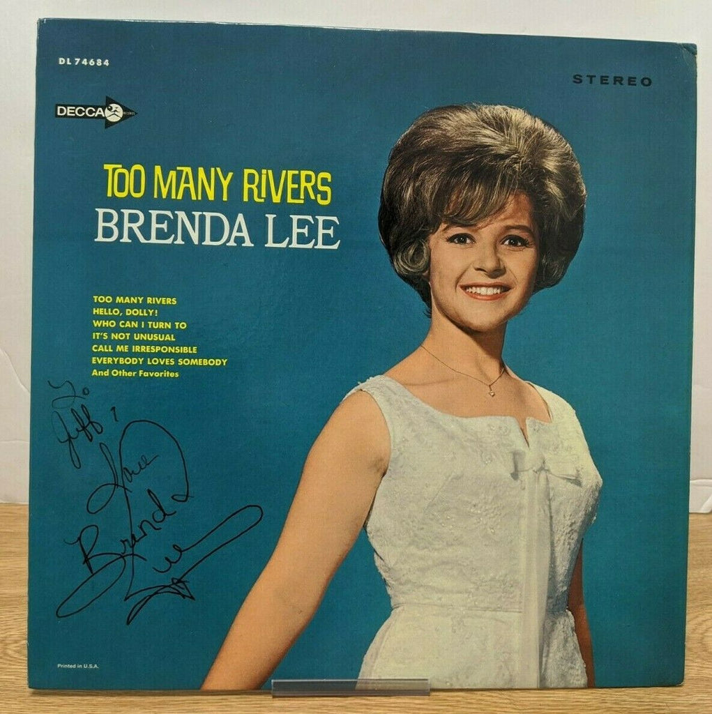 Brenda Lee SIGNED AUTOGRAPHED Too Many Rivers DL74684 w/COA 061220DBV