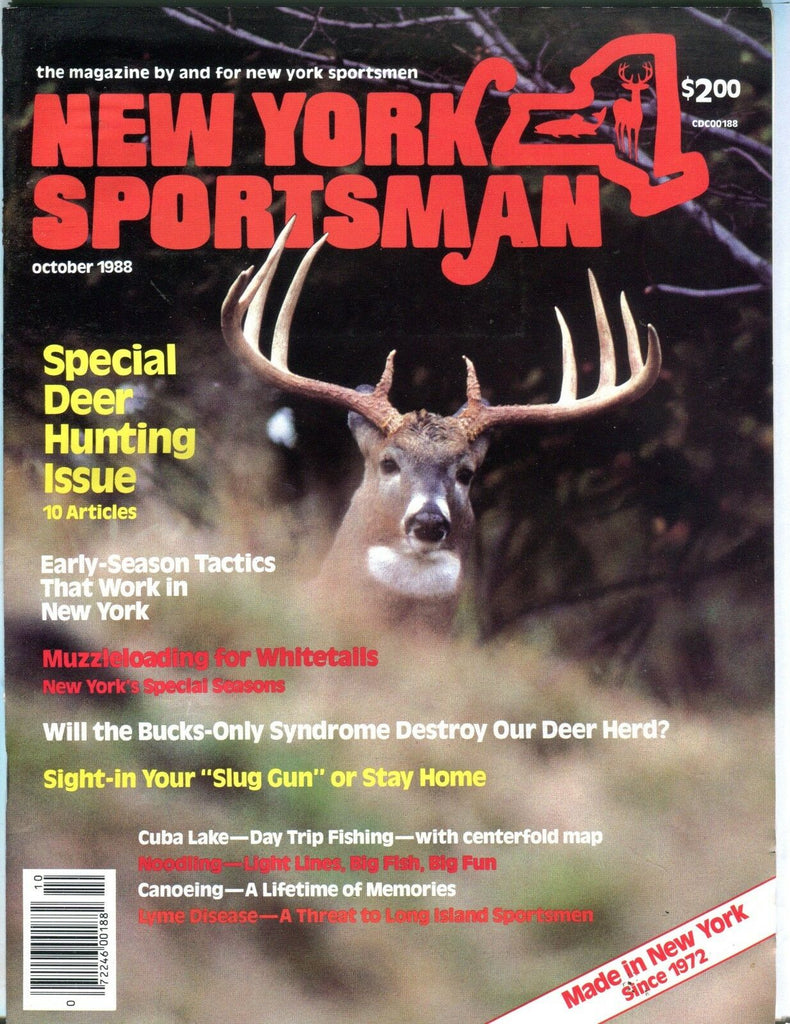 New York Sportsman Magazine October 1988 Deer Hunting EX No ML 092816jhe