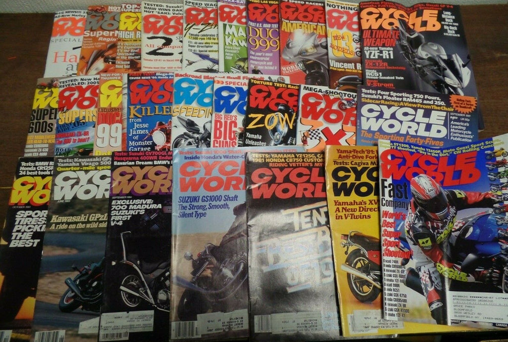Cycle World Magazine Lot of 27 Issues Early 2000's A Few 1980's 030819AML1