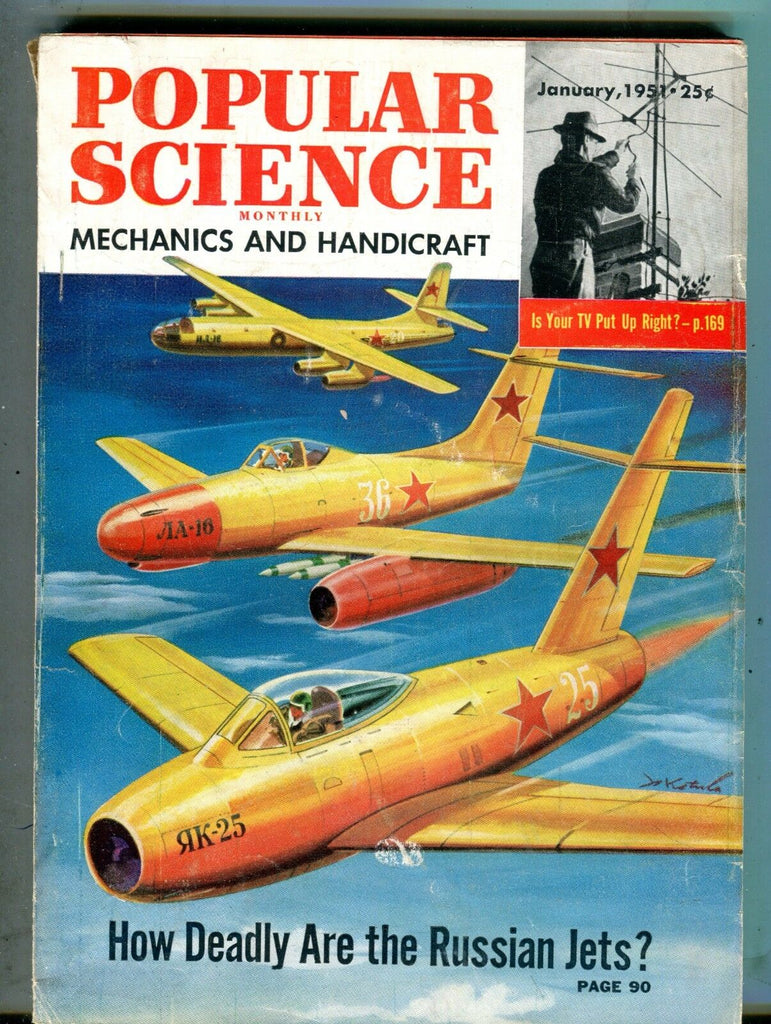Popular Science Magazine January 1951 Russian Jets No ML 070117nonjhe