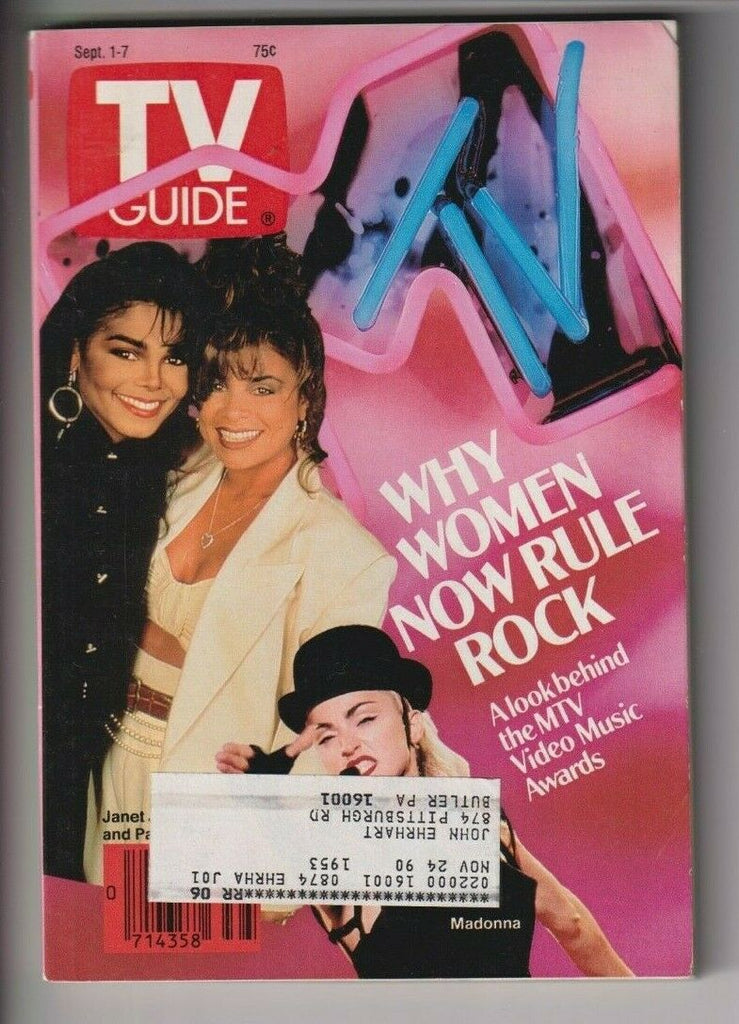 Tv Guide Mag Madonna Janet Jackson Paula Abdul September 1-7, 1990 111019nonr