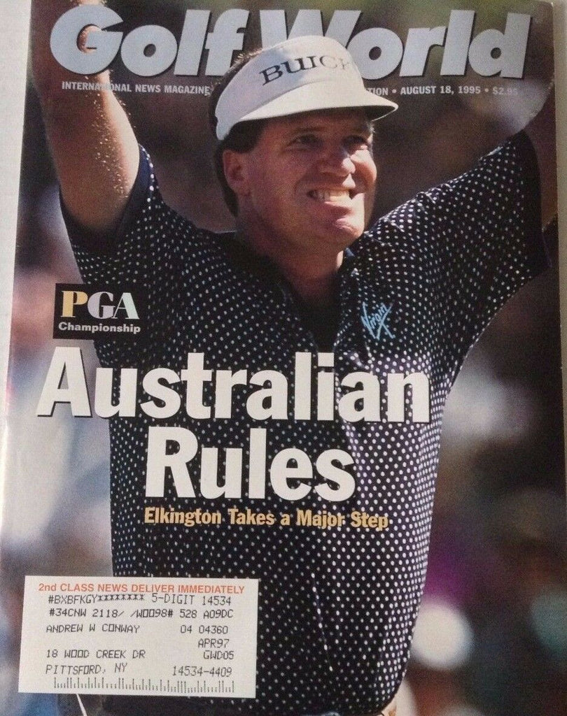 Golf World Magazine Jack Nicklaus Elkington Tales August 18, 1995 072417nonrh