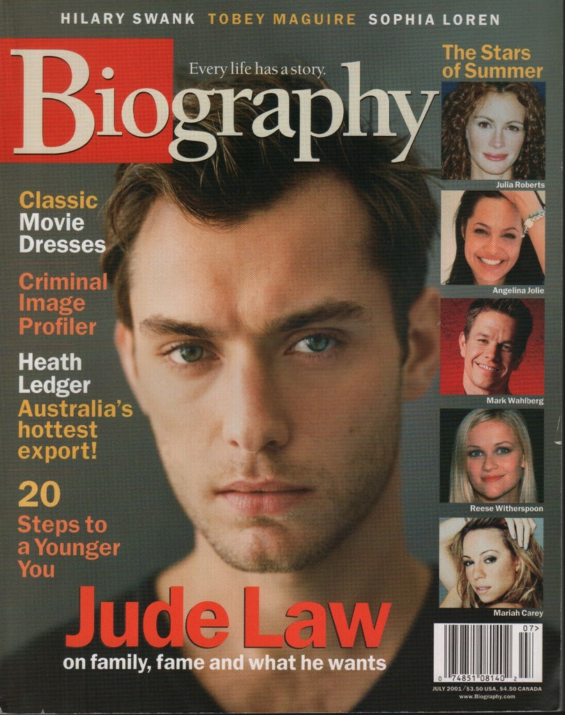 Biography July 2001 Jude Law Julia Roberts Angelina Jolie 101518ame3