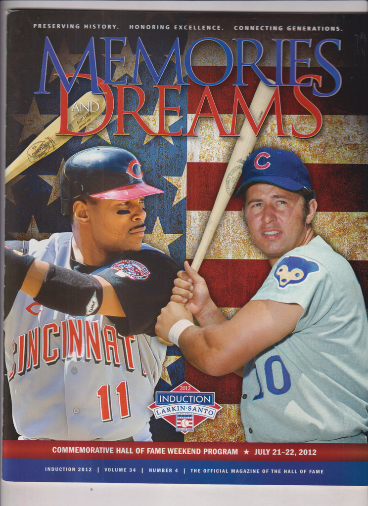 Memories And Dreams Mag Barry Larkin Ron Santo Induction 2012 121919nonr