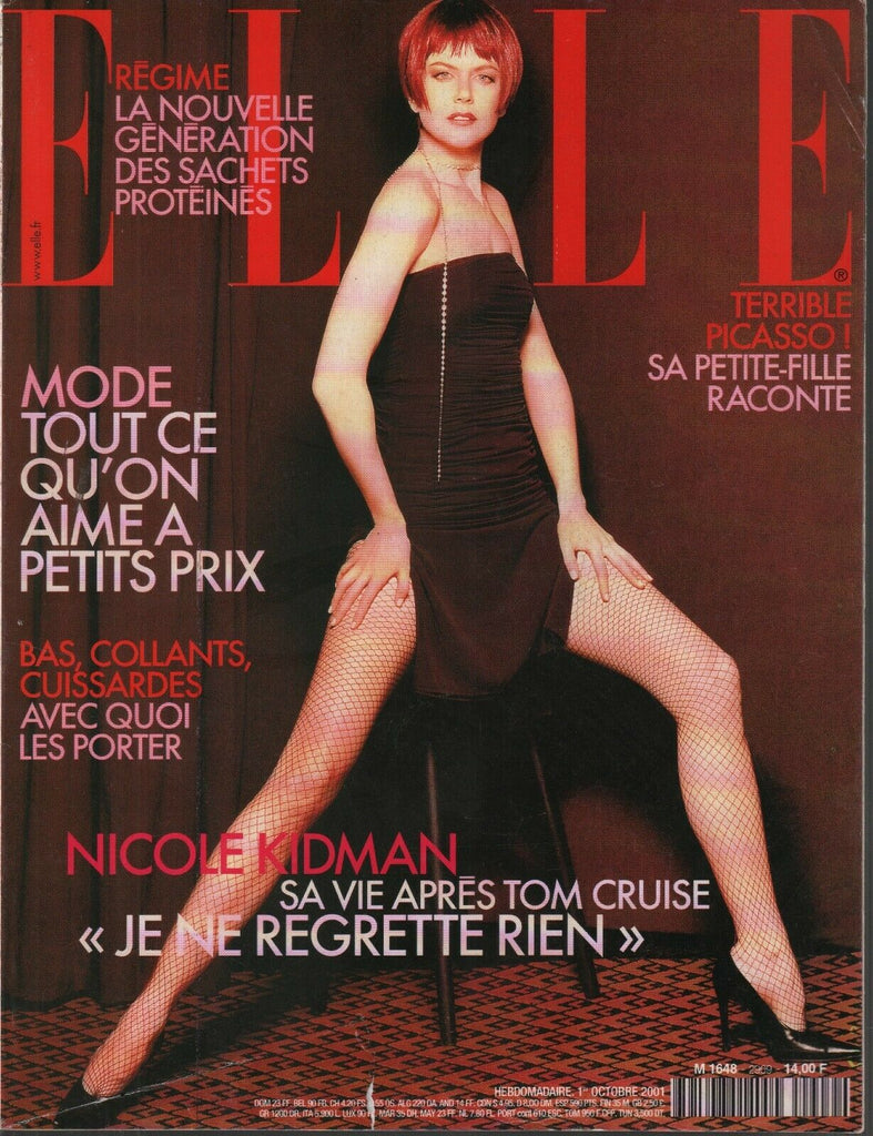 Elle French Fashion Magazine 1 October 2001 Nicole Kidman Tom Cruise 091819AME