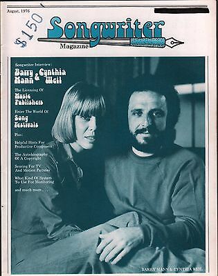 Songwriter Magazine August 1976 Barry Mann, Cynthia Weil EX 112315DBE2