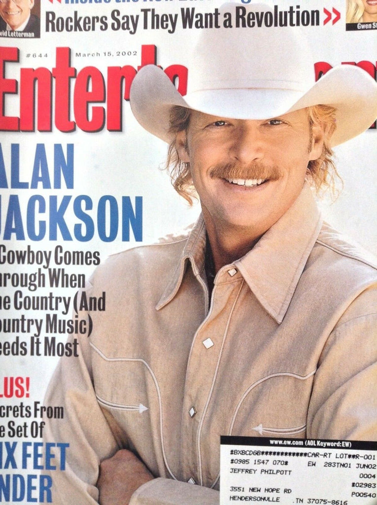 Entertainment Weekly Magazine Alan Jackson March 15, 2002 EX 120618nonrh
