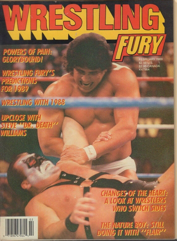 Wrestling Fury February 1989 Steve Williams Ric Flair 030219DBE