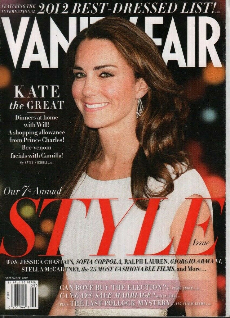 Vanity Fair September 2012 Kate Middleton Jessica Chastain 041919DBE
