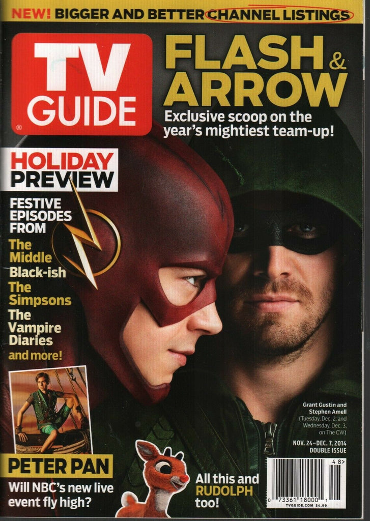 TV Guide Nov 24-Dec 7 2014 Grant Gustin Stephen Amell 022120AME