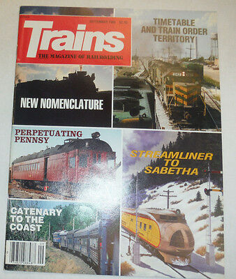 Trains Magazine New Nomenclature & Streamliner To Sabetha September 1986 021015R