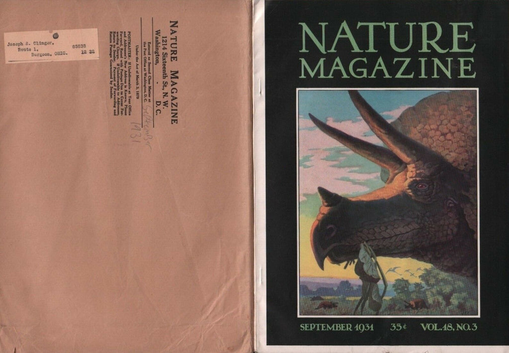 Nature Magazine September 1931 Garnet Jex w/ Original Brown Mailer 081618DBE