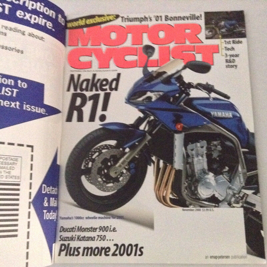 Motor Cyclist Magazine Ducati Monster 900 Suzuki November 2000 062217nonrh2