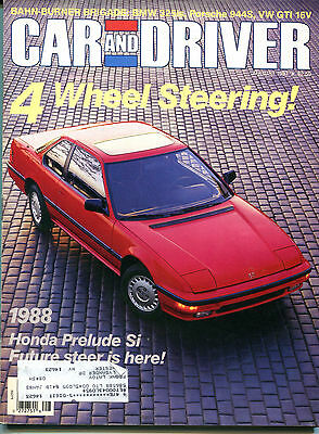 Car and Driver Magazine August 1987 4 Wheel Steering! VGEX 122915jhe