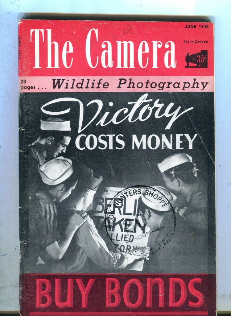 The Camera Magazine June 1944 Wildlife Photography VG No ML 050217nonjhe