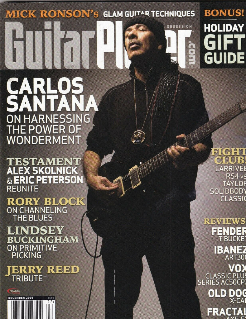 Guitar Player Mag Carlos Santana Mick Ronson December 2008 100219nonr