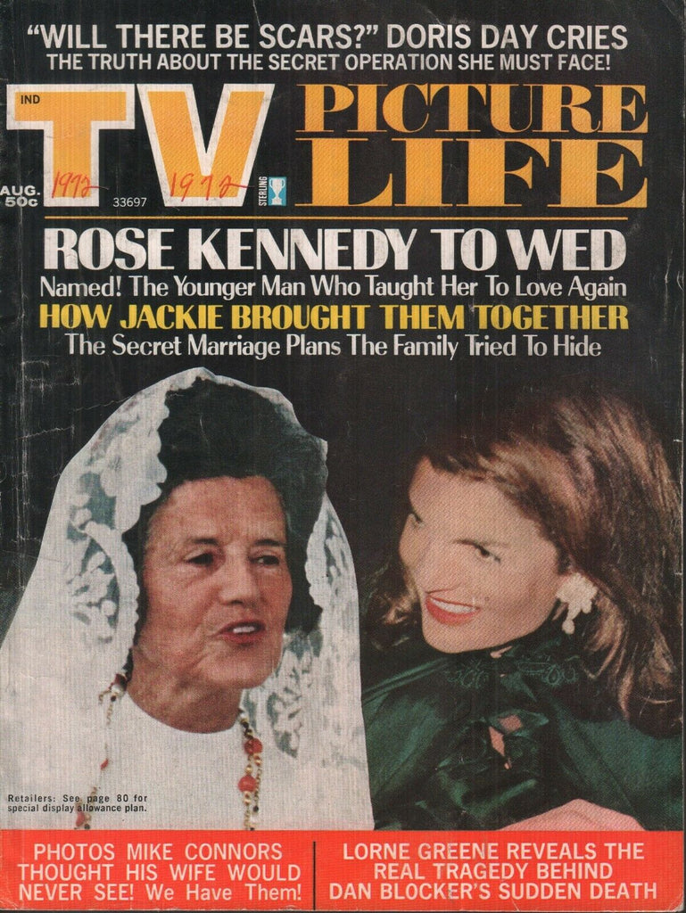 TV Picture Life August 1972 Jackie Kennedy Onassis Rose Kennedy 070119AME