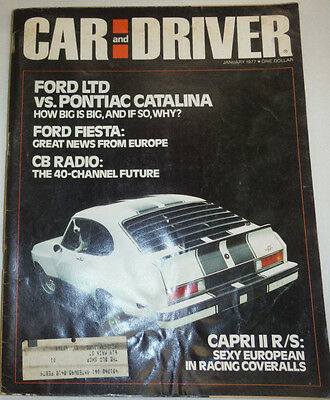 Car And Driver Magazine Ford LTD Vs Pontiac Catalina January 1977 022715r