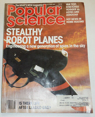 Popular Science Magazine Stealthy Robot Planes October 1987 100214R1
