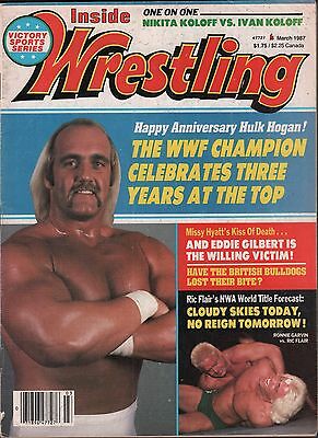 Inside Wrestling March 1987 Hulk Hogan, Nikita Koloff VG 020416DBE